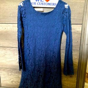 Navy Blue, Lace gorgeous dress!